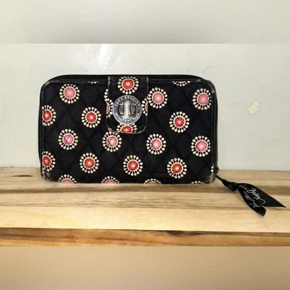VERA BRADLEY “FLOWER SHOWER” PATTERNED WALLET. RFID. GENTLY USED. GOOD CONDITION - Picture 3 of 10